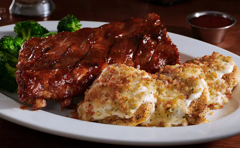 9 oz. Parmesan Crusted Chicken with Half-Rack Baby